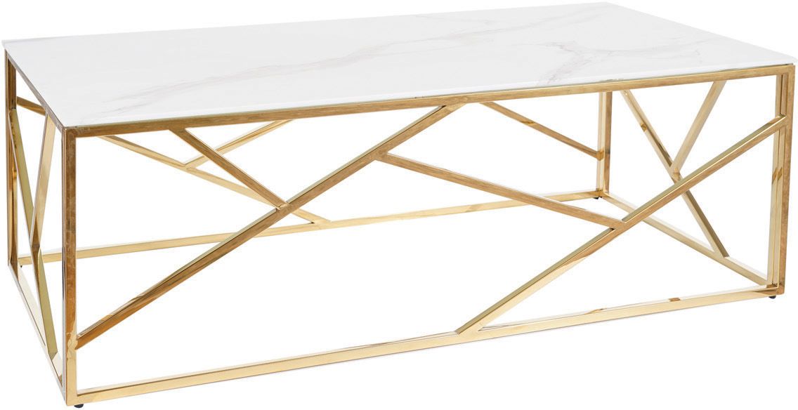 Coffee Table Chester | size: Length: 60cm, Width: 120cm, Height: 40cm | color: Golden | image: 1 | variant: 1004436