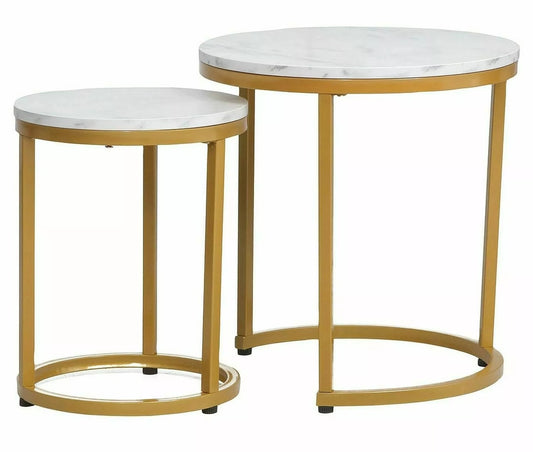 Coffee Table Clacton | size: Length: 45cm, Width: 45cm, Height: 48cm, Diameter: 45cm | color: White | image: 0 | variant: 1004446