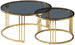 Coffee Table Dorking | size: Length: 80cm, Width: 80cm, Height: 45cm, Diameter: 80cm | color: Black/Gold | image: 0 | variant: 1004491