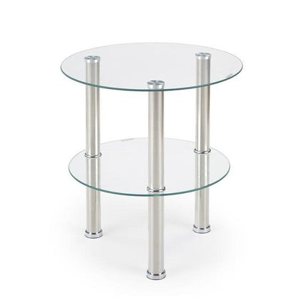 Coffee Table East Charlotte | size: Length: 45cm, Width: 45cm, Height: 48cm, Diameter: 45cm | color: Transparent | image: 1 | variant: 1006720
