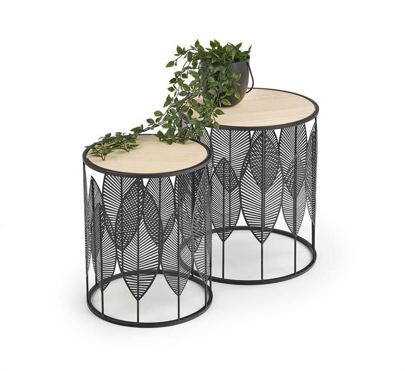 Coffee Table East Detroit | size: Length: 40cm, Width: 40cm, Height: 45cm, Diameter: 40cm | color: Natural | image: 1 | variant: 1006737