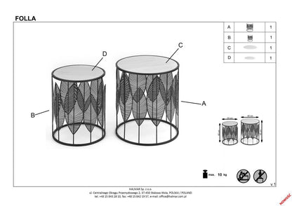 Coffee Table East Detroit | size: Length: 40cm, Width: 40cm, Height: 45cm, Diameter: 40cm | color: Natural | image: 5 | variant: 1006737