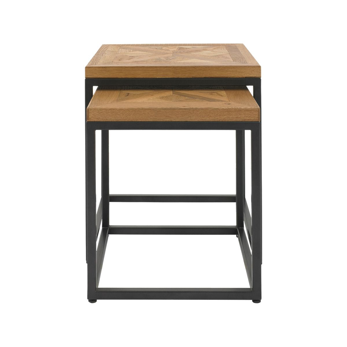 Coffee Table East Dorking | size: Length: 45cm, Width: 45cm, Height: 50cm | color: Black/Oak | image: 2 | variant: 1005331