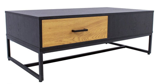 Coffee Table East Falmouth | size: Length: 60cm, Width: 110cm, Height: 40cm | color: Black | image: 0 | variant: 1005371