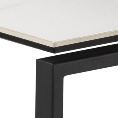 Coffee Table East Jekabpils | size: Length: 50cm, Width: 50cm, Height: 55cm | color: White/Black | image: 4 | variant: 1005983
