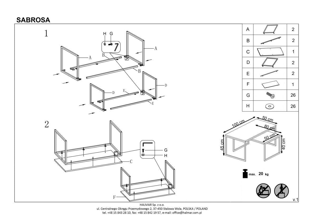 Coffee Table East Lagos | size: Length: 50cm, Width: 100cm, Height: 45cm | color: Walnut | image: 2 | variant: 1006770