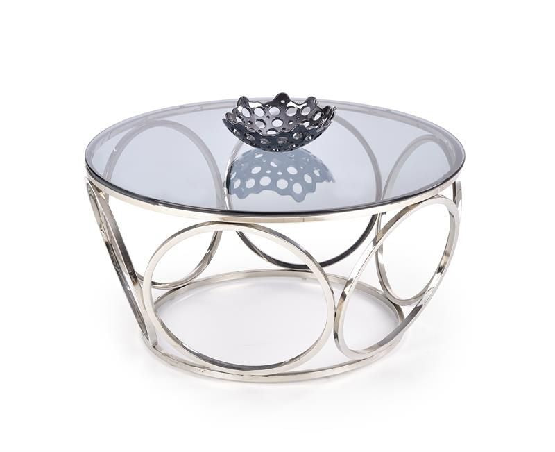 Coffee Table East Lima | size: Length: 80cm, Width: 80cm, Height: 44cm, Diameter: 80cm | color: Chrome | image: 1 | variant: 1006776