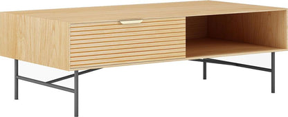 Coffee Table East Panevezys | size: Length: 60cm, Width: 120cm, Height: 40cm | color: Black/Oak | image: 1 | variant: 1005995