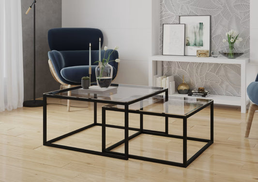 Coffee Table East Potenza | size: Length: 75cm, Width: 75cm, Height: 41cm | color: Black | image: 1 | variant: 1015039