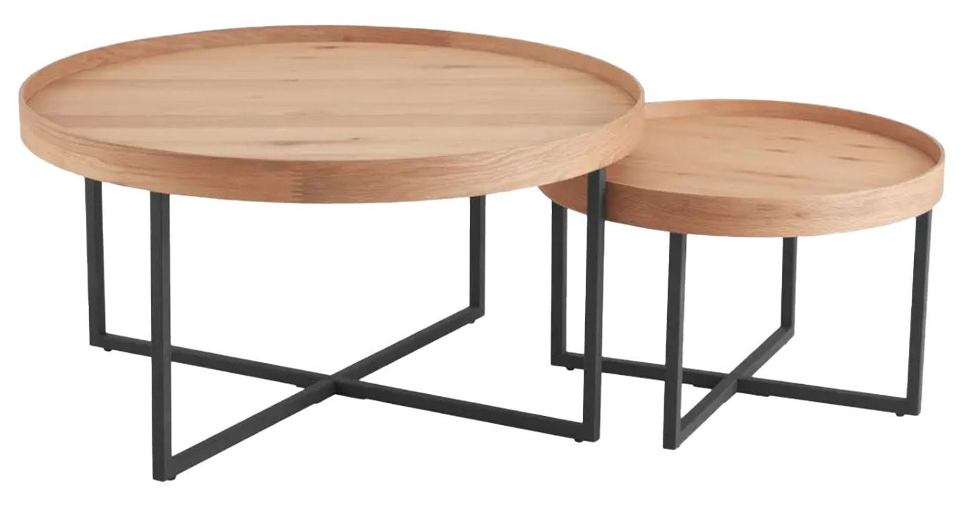 Coffee Table East Ragusa | size: Length: 90cm, Width: 90cm, Height: 46cm, Diameter: 90cm | color: Oak | image: 0 | variant: 1006517