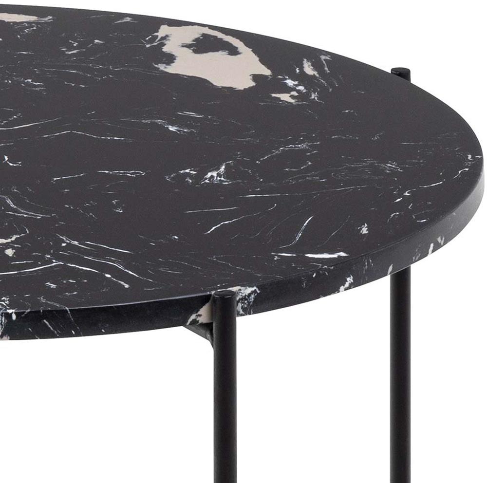 Coffee Table East Valmiera | size: Length: 52cm, Width: 52cm, Height: 40cm, Diameter: 52cm | color: Black | image: 4 | variant: 1005978