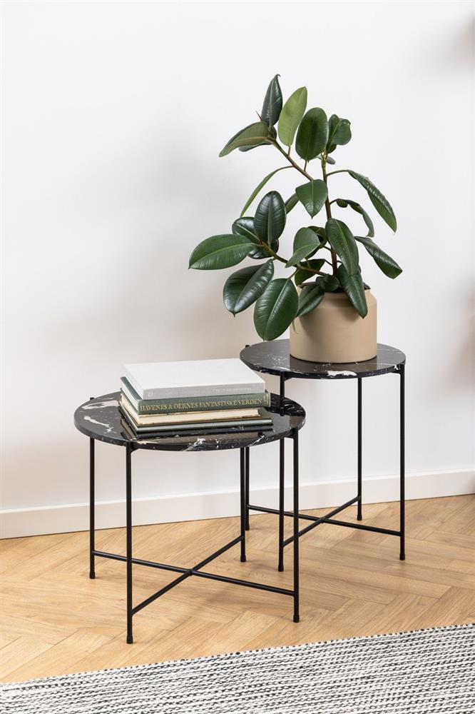 Coffee Table East Valmiera | size: Length: 52cm, Width: 52cm, Height: 40cm, Diameter: 52cm | color: Black | image: 6 | variant: 1005978