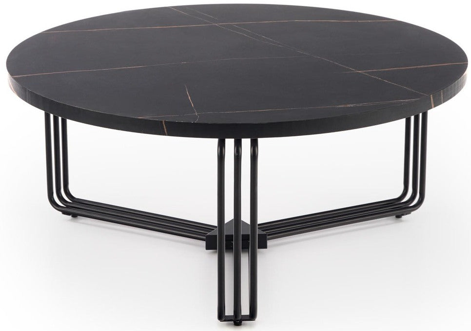 Coffee Table Edinburgh | size: Length: 80cm, Width: 80cm, Height: 36cm, Diameter: 80cm | color: Black | image: 1 | variant: 1003256