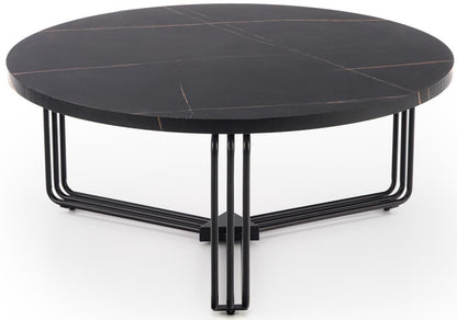 Coffee Table Edinburgh | size: Length: 80cm, Width: 80cm, Height: 36cm, Diameter: 80cm | color: Black | image: 1 | variant: 1003256