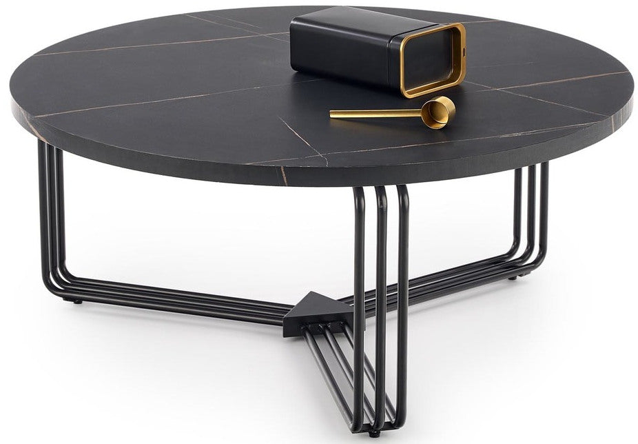 Coffee Table Edinburgh | size: Length: 80cm, Width: 80cm, Height: 36cm, Diameter: 80cm | color: Black | image: 3 | variant: 1003256