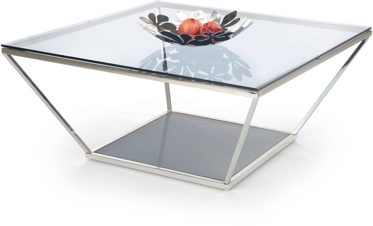 Coffee Table Fabiola | size: Length: 100cm, Width: 100cm, Height: 45cm | color: Chrome | image: 1 | variant: 1012801