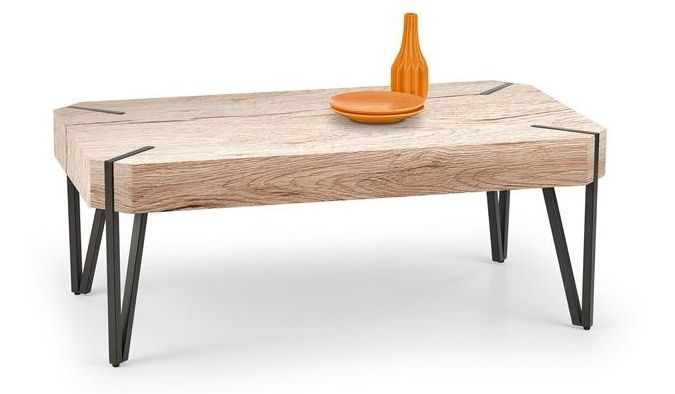 Coffee Table Frankfurt | size: Length: 60cm, Width: 110cm, Height: 42cm | color: White/Oak | image: 0 | variant: 1003264