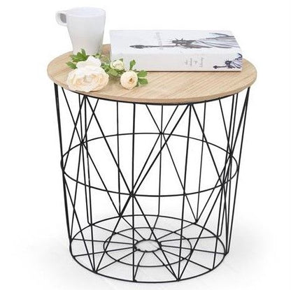 Coffee Table Glasgow | size: Length: 42cm, Width: 42cm, Height: 41cm, Diameter: 42cm | color: Black | image: 1 | variant: 1003266