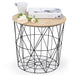 Coffee Table Glasgow | size: Length: 42cm, Width: 42cm, Height: 41cm, Diameter: 42cm | color: Black | image: 1 | variant: 1003266