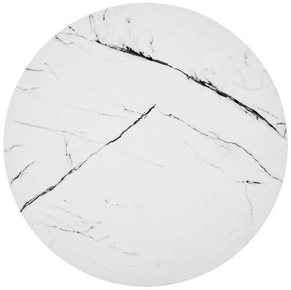 Coffee Table Goa | size: Length: 40cm, Width: 40cm, Height: 51cm, Diameter: 40cm | color: White/Black | image: 2 | variant: 1003272