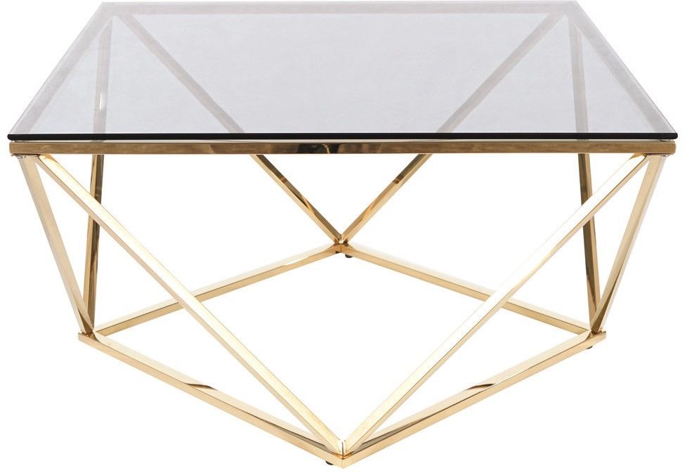 Coffee Table Greenock | size: Length: 80cm, Width: 80cm, Height: 45cm | color: Golden | image: 1 | variant: 1007846