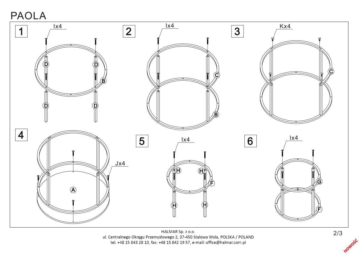 Coffee Table Havana | size: Length: 60cm, Width: 60cm, Height: 40cm, Diameter: 60cm | color: Marble | image: 4 | variant: 1003280