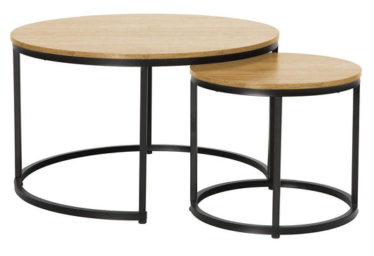 Coffee Table Hedvig 2 | size: Length: 80cm, Width: 80cm, Height: 48cm, Diameter: 80cm | color: Brown | image: 0 | variant: 1017949