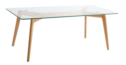 Coffee Table Helena 9 | size: Length: 60cm, Width: 120cm, Height: 45cm | color: Transparent/Oak | image: 0 | variant: 1011824