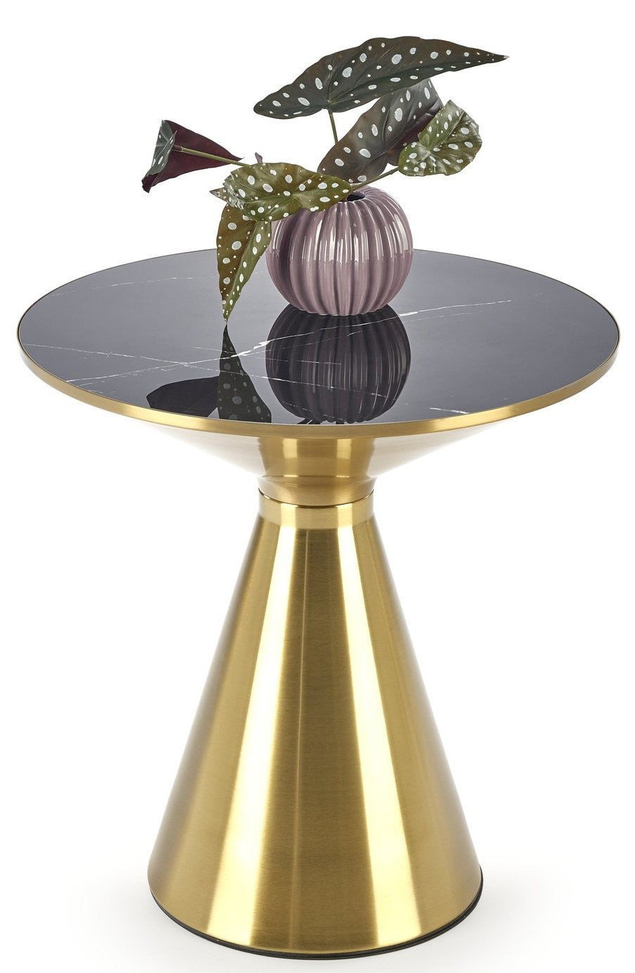 Coffee Table Ho Chi Minh | size: Length: 50cm, Width: 50cm, Height: 52cm, Diameter: 50cm | color: Black/Gold | image: 1 | variant: 1003284