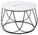 Coffee Table Hong Kong | size: Length: 60cm, Width: 60cm, Height: 41cm, Diameter: 60cm | color: White/Black | image: 1 | variant: 1003287