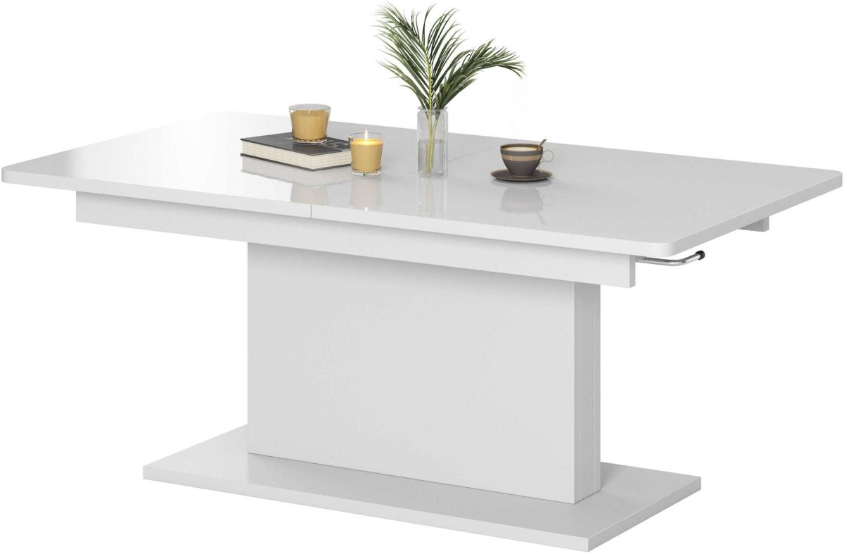Coffee Table Honolulu | size: Length: 70cm, Width: 126cm, Height: 56cm | color: White | image: 0 | variant: 1003292