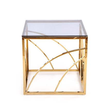 Coffee Table Kingston | size: Length: 55cm, Width: 55cm, Height: 55cm | color: Transparent/Gold | image: 4 | variant: 1003342