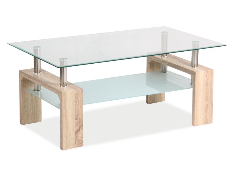 Coffee Table Lisa Basic II | size: Length: 60cm, Width: 100cm, Height: 55cm | color: Oak | image: 1 | variant: 1006899