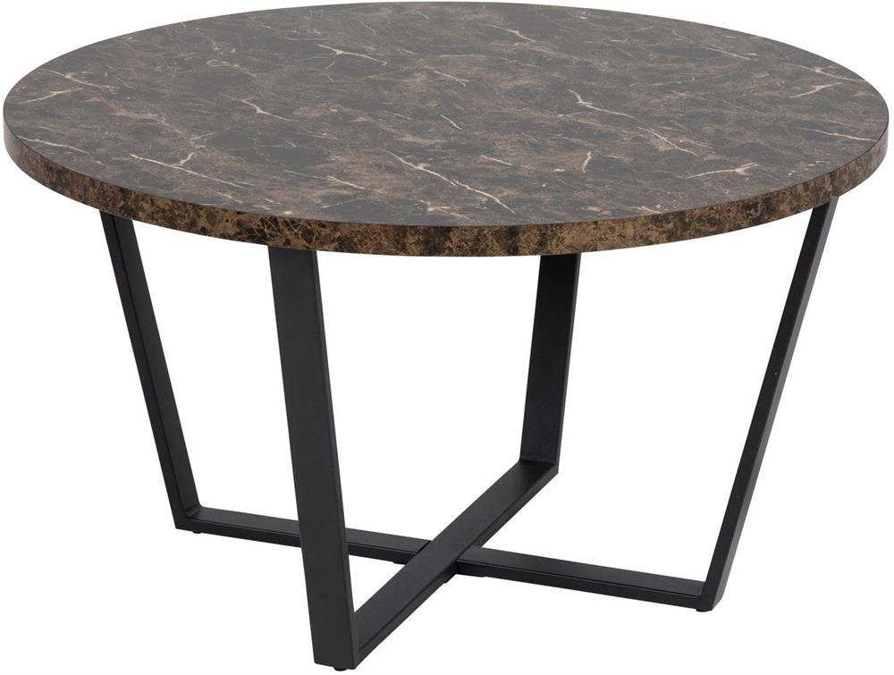 Coffee Table Lucerne | size: Length: 77cm, Width: 77cm, Height: 44cm, Diameter: 77cm | color: Brown/Black | image: 1 | variant: 1001602