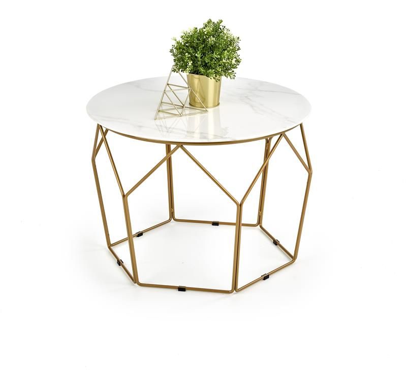 Coffee Table Madison | size: Length: 60cm, Width: 60cm, Height: 45cm, Diameter: 60cm | color: Marble | image: 1 | variant: 1011136