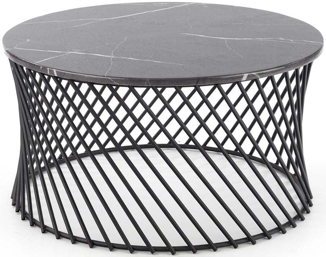 Coffee Table Minerwa | size: Length: 80cm, Width: 80cm, Height: 43cm, Diameter: 80cm | color: Black | image: 0 | variant: 1012281
