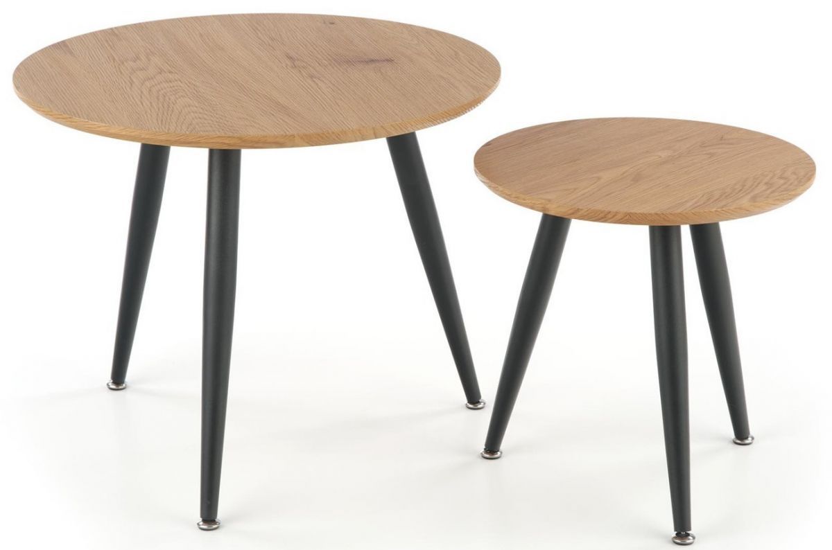 Coffee Table Montona 2 | size: Length: 59cm, Width: 59cm, Height: 48cm, Diameter: 59cm | color: Black | image: 1 | variant: 1012119