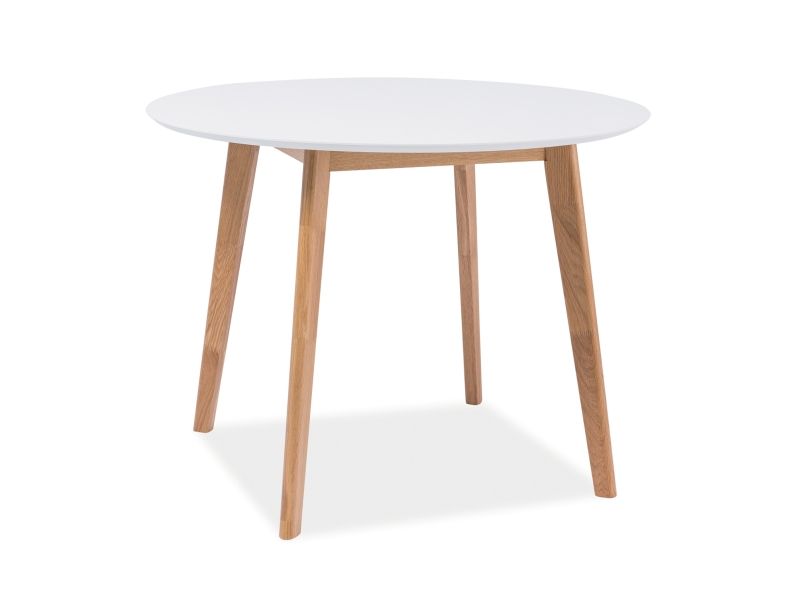 Coffee Table Mosso II | size: Length: 100cm, Width: 100cm, Height: 75cm, Diameter: 100cm | color: White/Oak | image: 1 | variant: 1011757