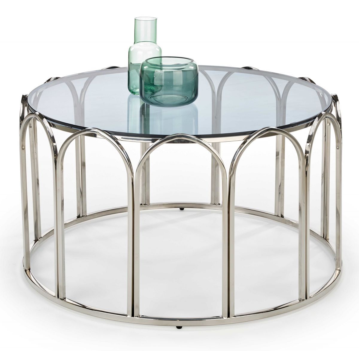 Coffee Table Olivia | size: Length: 81cm, Width: 81cm, Height: 47cm, Diameter: 81cm | color: Chrome | image: 1 | variant: 1012808