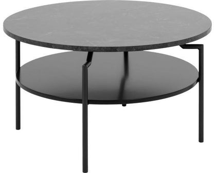 Coffee Table Oslo | size: Length: 80cm, Width: 80cm, Height: 45cm, Diameter: 80cm | color: Matte/Black | image: 1 | variant: 1001623