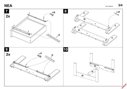 Coffee Table Pontypridd | size: Length: 60cm, Width: 110cm, Height: 52cm | color: White | image: 3 | variant: 1003322