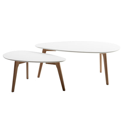 Coffee Table Rochester | size: Length: 35cm, Width: 70cm, Height: 35cm | color: White/Oak | image: 1 | variant: 1005067
