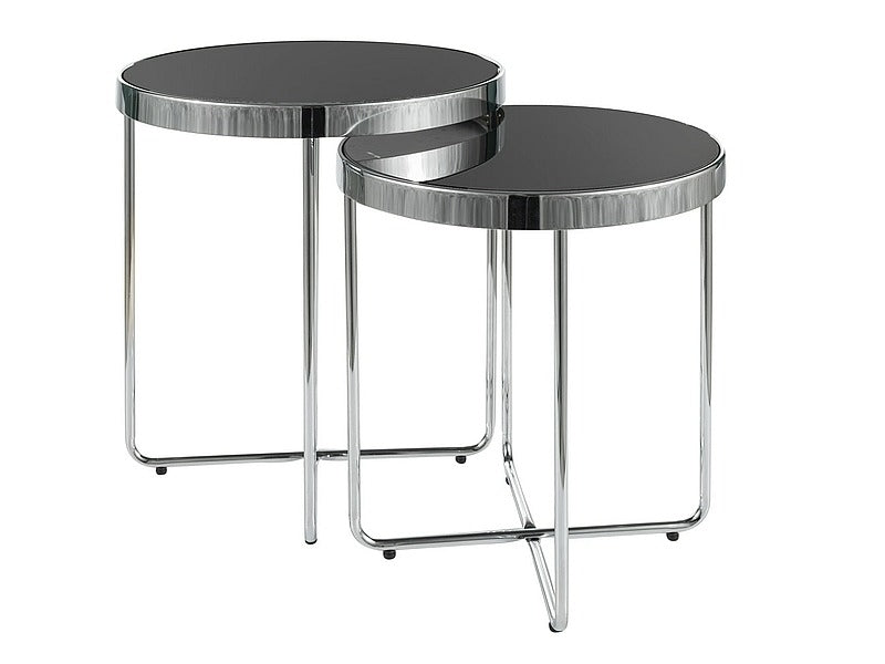 Coffee Table Saga Kolor | size: Length: 45cm, Width: 45cm, Height: 50cm, Diameter: 45cm | color: Black/Grey | image: 1 | variant: 1006910