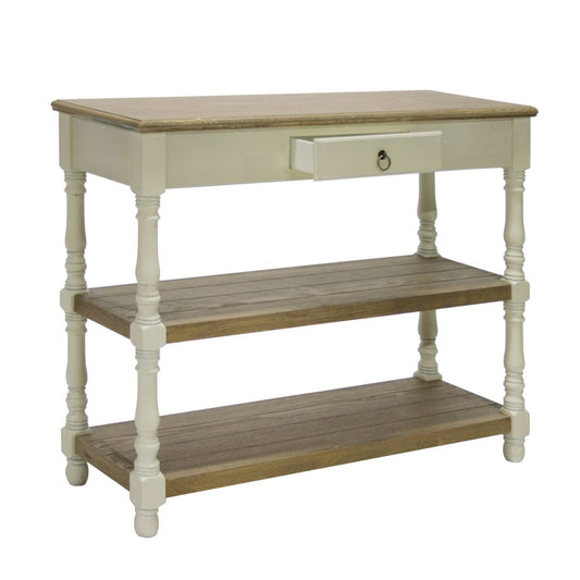 Coffee Table Samira | size: Length: 35cm, Width: 97cm, Height: 80.5cm | color: White/Brown/Beige | image: 1 | variant: 1011153