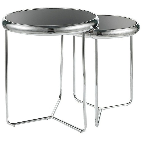 Coffee Table Scarlet II Kolor | size: Length: 47cm, Width: 47cm, Height: 50cm, Diameter: 47cm | color: Black/Grey | image: 0 | variant: 1006916