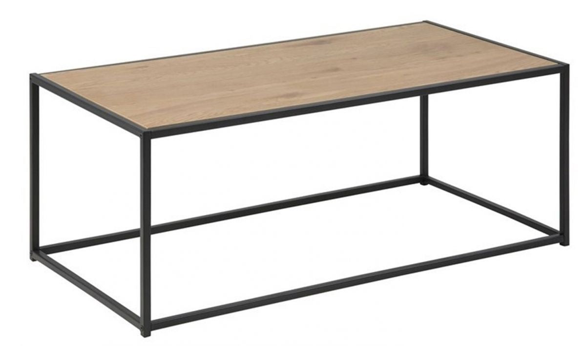 Coffee Table Seaford 6 | size: Length: 50cm, Width: 100cm, Height: 40cm | color: Black/Oak | image: 0 | variant: 1011826