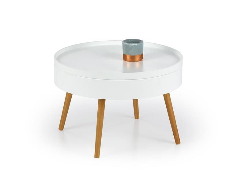 Coffee Table Starlet | size: Length: 60cm, Width: 60cm, Height: 40cm, Diameter: 60cm | color: White | image: 1 | variant: 1011106