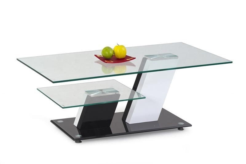 Coffee Table Uckfield | size: Length: 60cm, Width: 110cm, Height: 45cm | color: White/Black | image: 1 | variant: 1006766