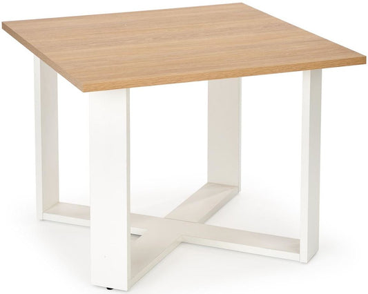 Coffee Table West Ashby | size: Length: 67cm, Width: 67cm, Height: 50cm | color: White/Brown | image: 0 | variant: 1007181