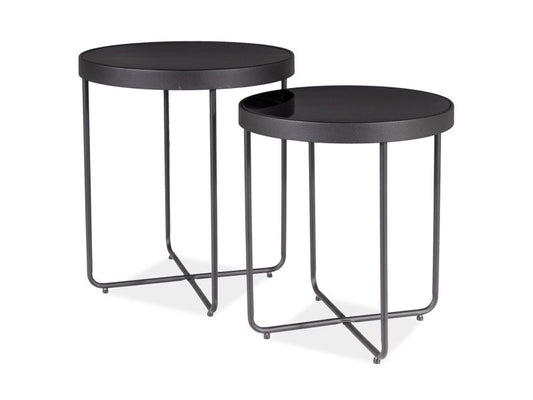 Coffee Table West Baku | size: Length: 45cm, Width: 45cm, Height: 50cm, Diameter: 45cm | color: Black | image: 1 | variant: 1007641